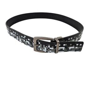 Levi Mens Synthetic Leather Belt Reversible Digital Camo Print And Black Buckle
